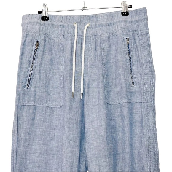 Athleta Cabo Linen Jogger Pants 8P 100% Linen - Picture 3 of 5